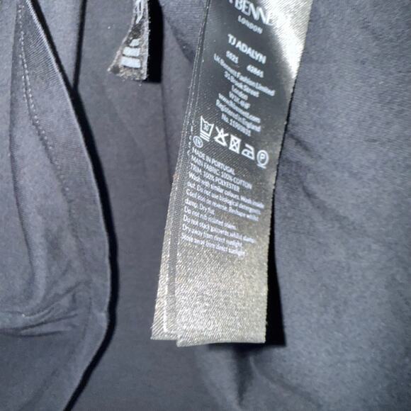 L.K. Bennett Adalyn Black Short Sleeve Boxy Crewneck Knit Top Size XL - Picture 12 of 12